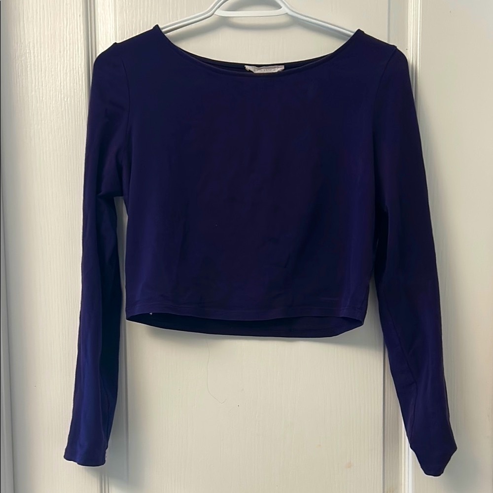 Elegant Purple Long Sleeve Top